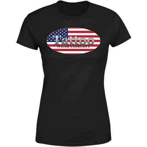 American Flag Logo Ladies Classic Tee