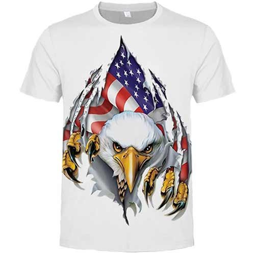 Eagle Shredding All Over Print Tee