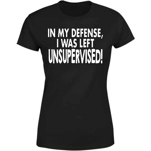 In my defense ladies classic tee